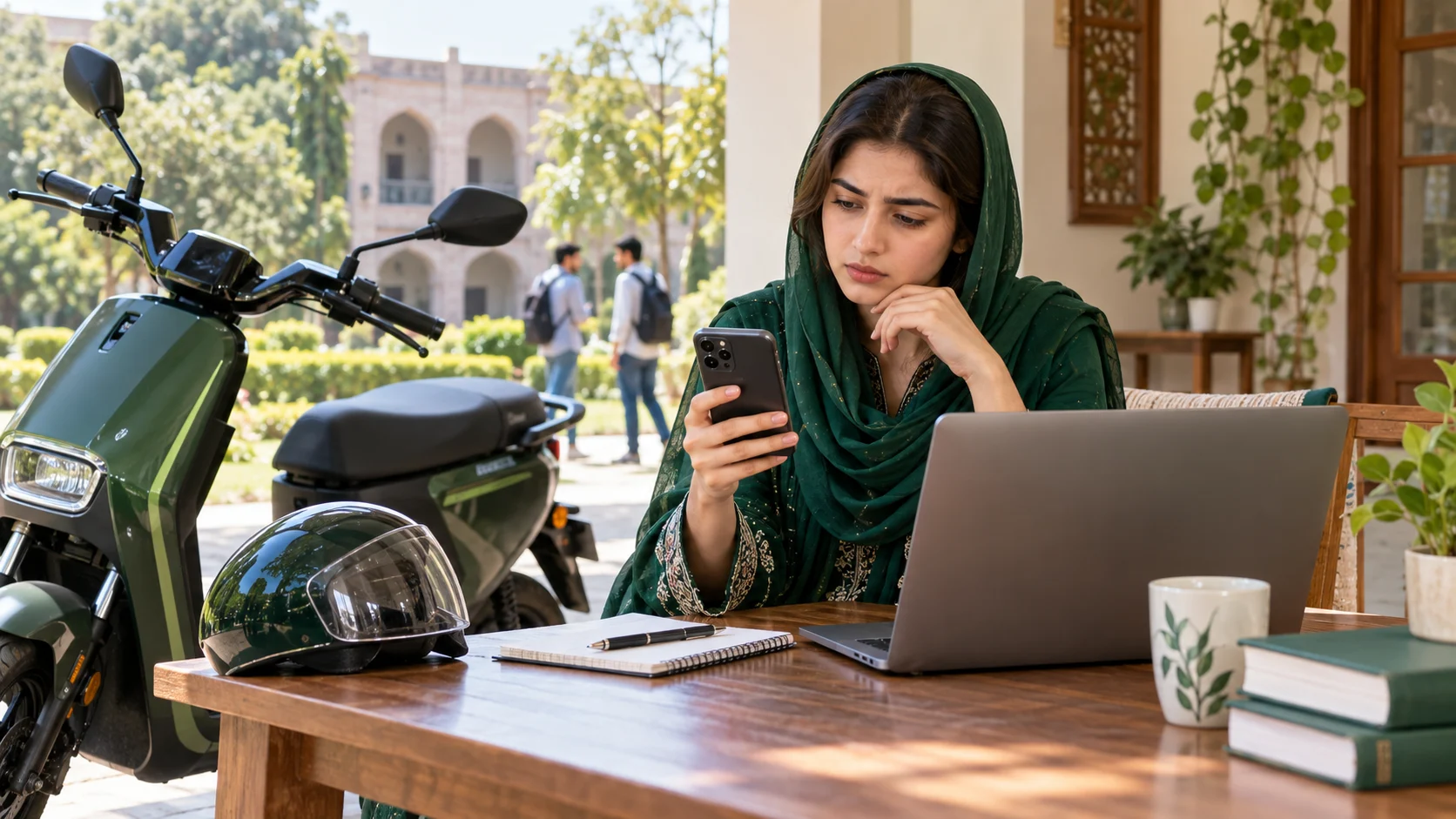 Punjab student troubleshooting an e-bike scheme registration OTP on a phone